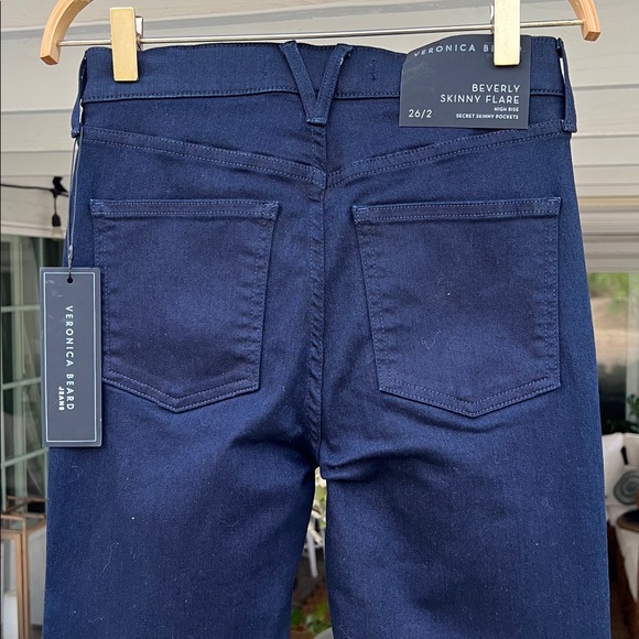 Veronica Beard Indigo Beverly High Rise Skinny Flare Jeans Size 26 NWT - Picture 6 of 9
